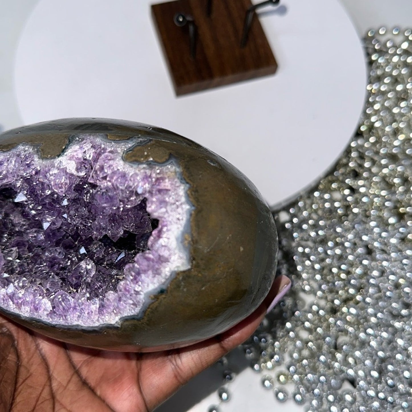Amethyst Raw Freeform Egg Dinosaur - DRZDINOAMYEGG-001 140MM