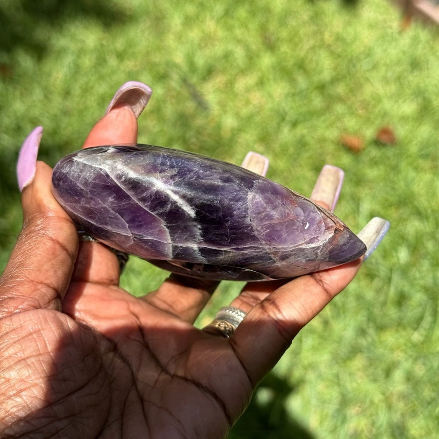 Heart-Shaped Dream Amethyst & Mexican Agate