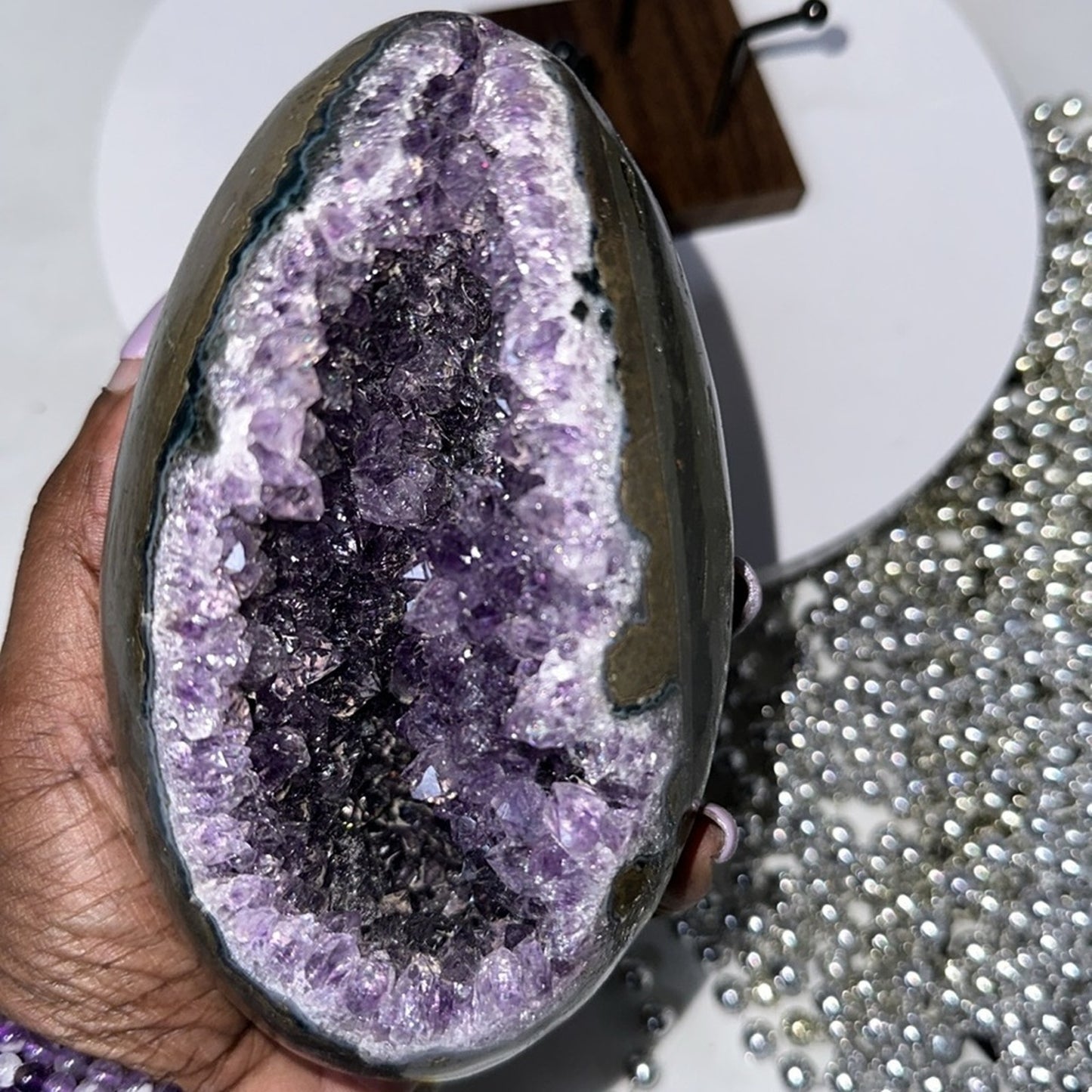 Amethyst Raw Freeform Egg Dinosaur - DRZDINOAMYEGG-001 140MM