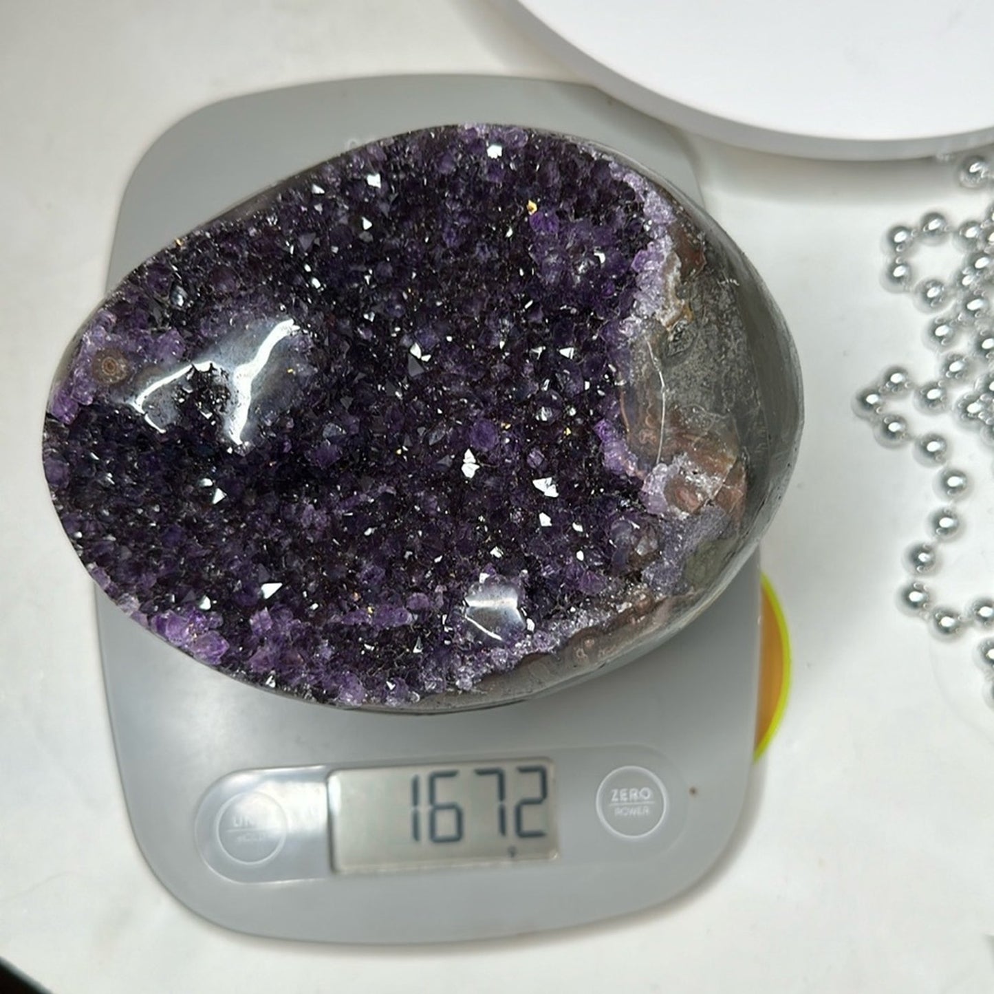 Amethyst Raw Freeform Egg Dinosaur - DRUZYAMYEGGEYE-001 135MM