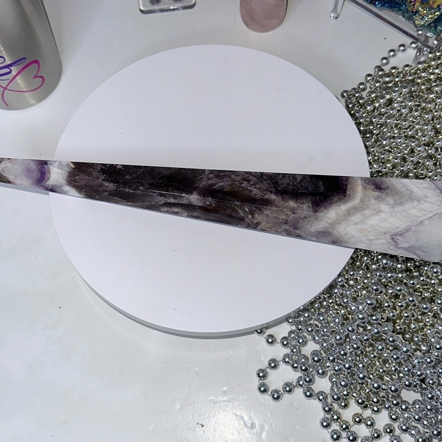 Chevron Amethyst Wand - 13 1/8 inches - CHAMYWND1318-001