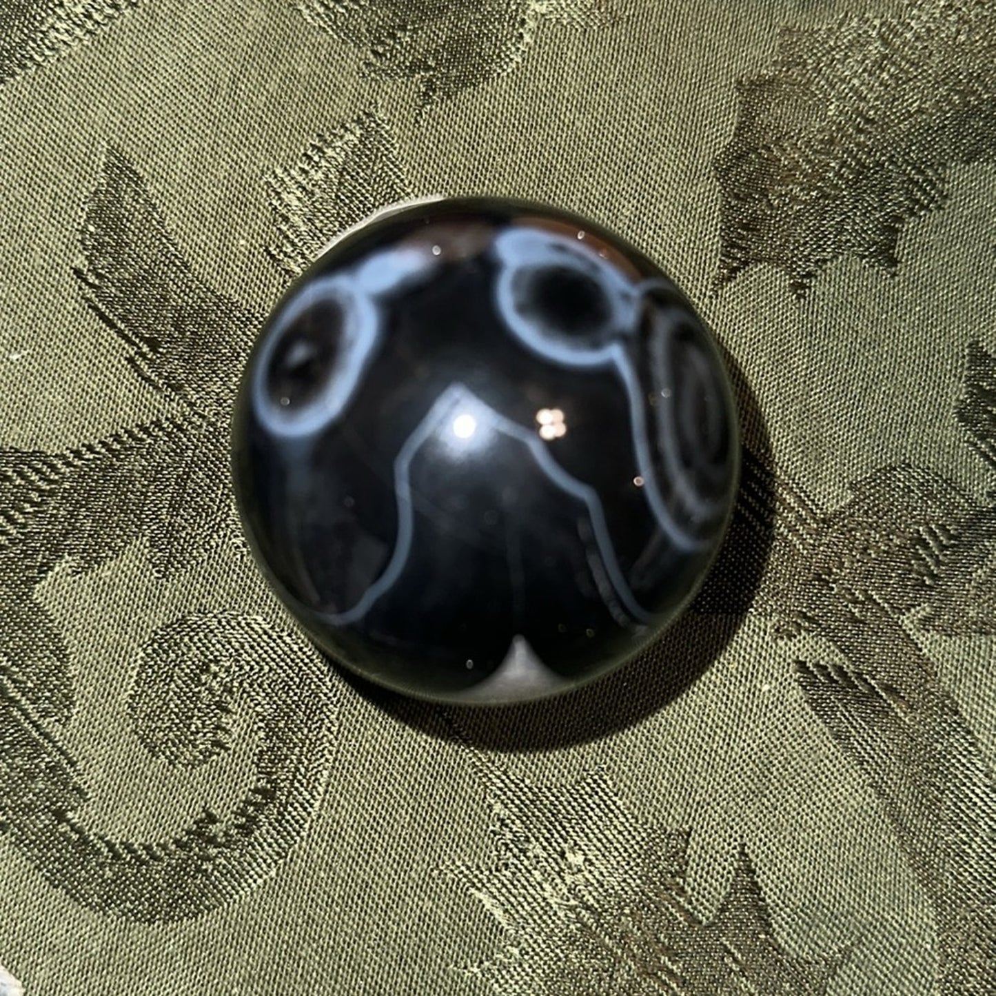 Quartz and Black Onyx/Agate “Figure 8” Sphere 56 MM - BLAGFG8-001