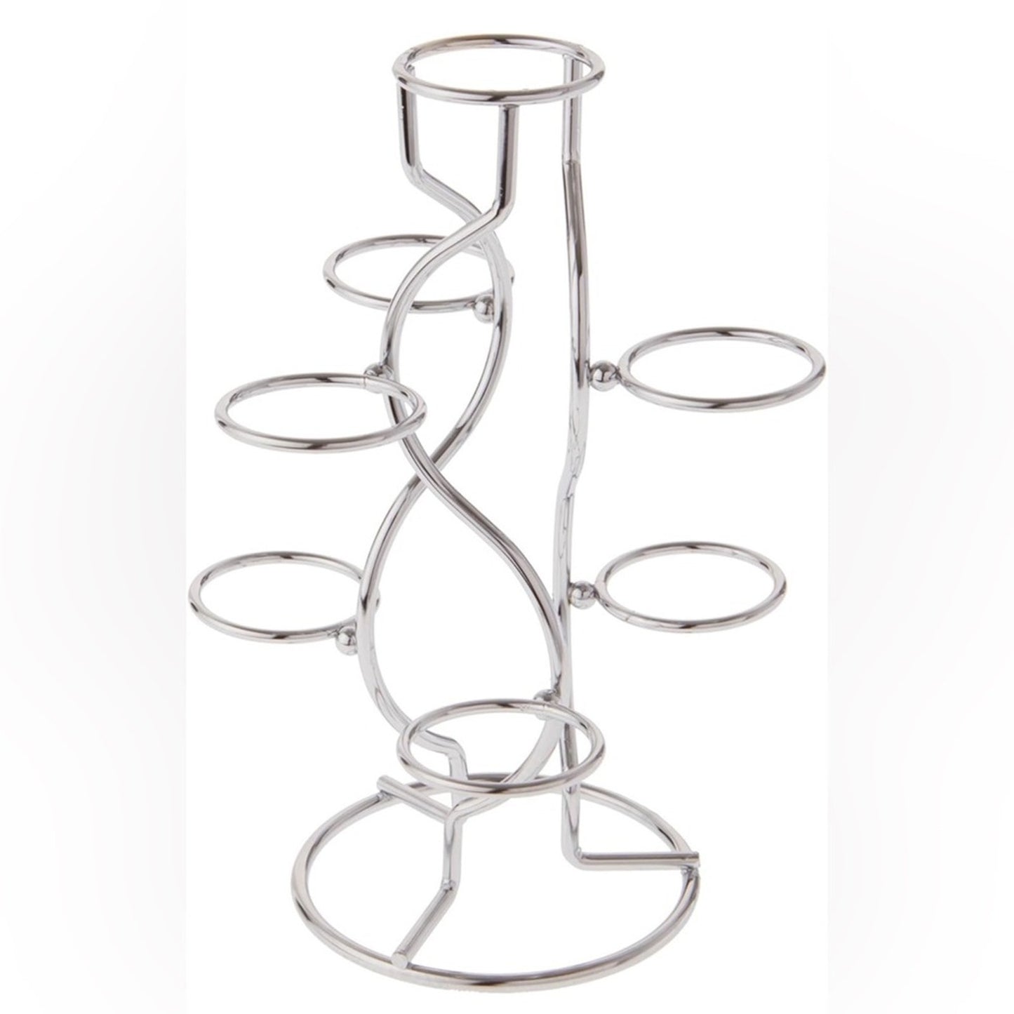 Silver color Multi-Sphere Tower Holder Crystals Rocks Precious Gem Sphere