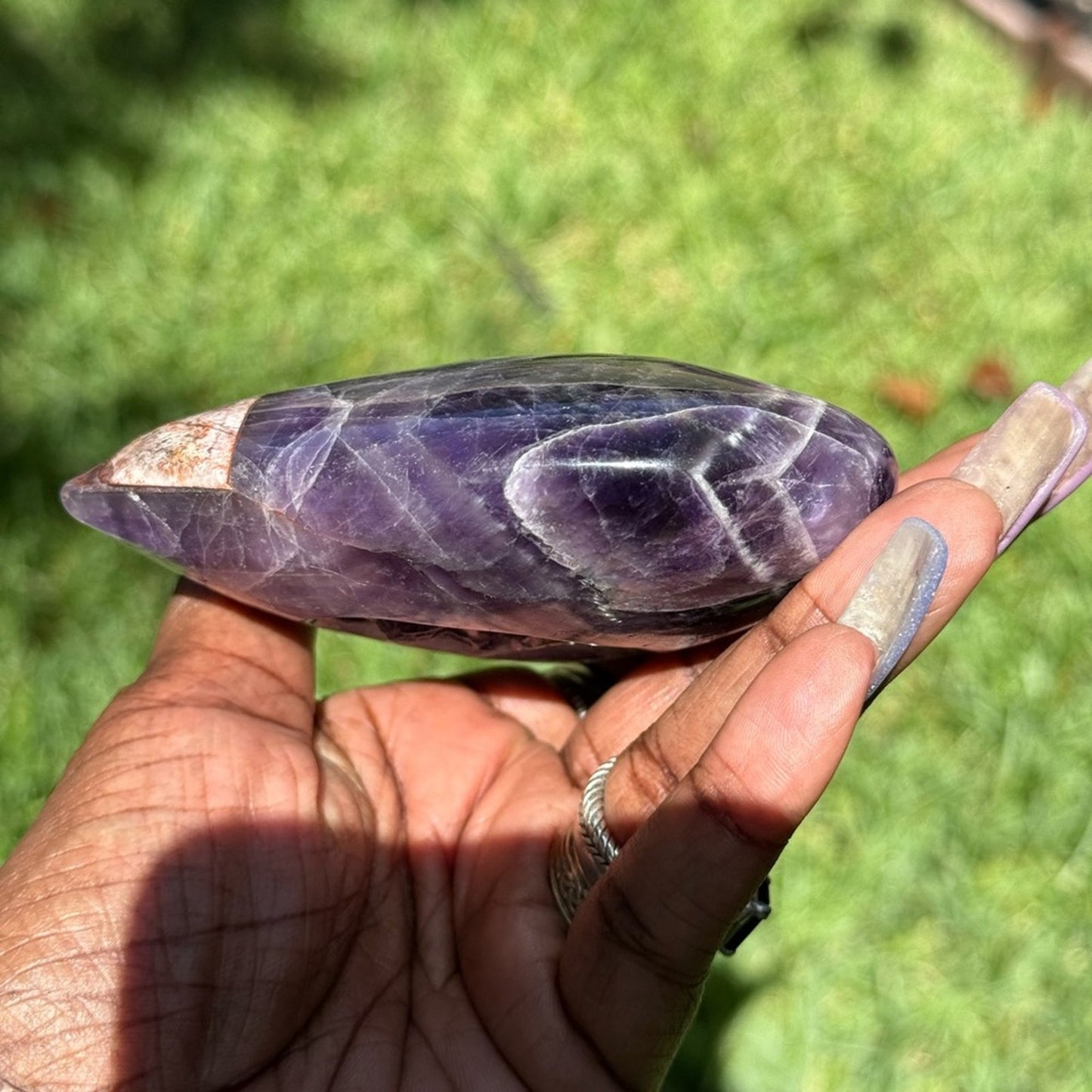 Heart-Shaped Dream Amethyst & Mexican Agate