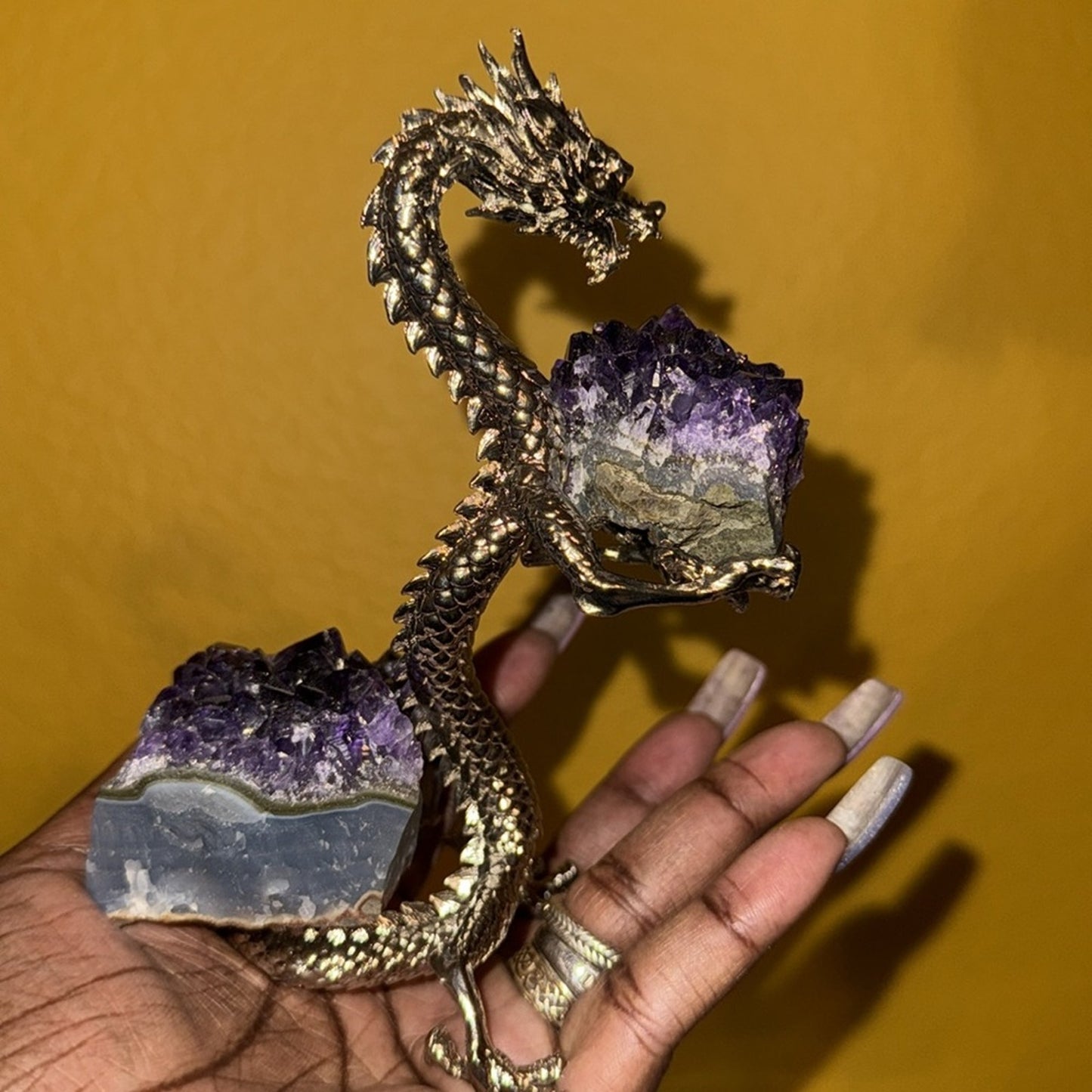 Silver Dragon holder of Crystal Spheres (Not Included - but for sale)🌹🌹
