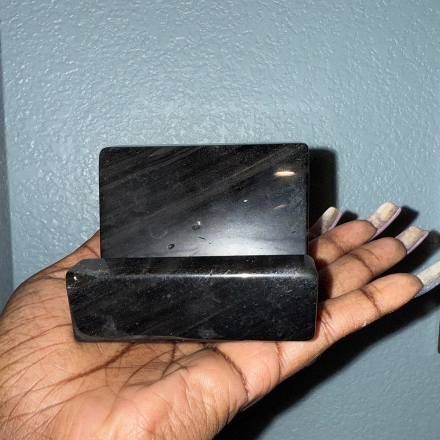 Crystal Phone Stand - Dream Amethyst, Moss Agate, Silver Obsidian-Price for 1