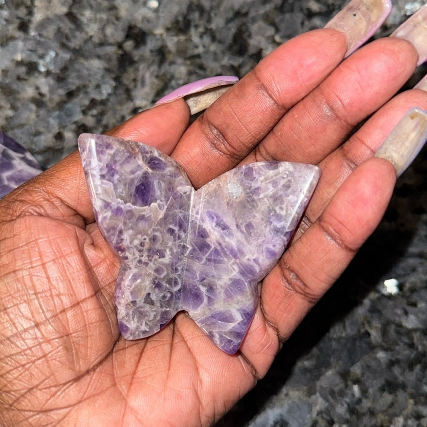 Dream Amethyst Butterfly Set of 3 - Sphere holder π¦