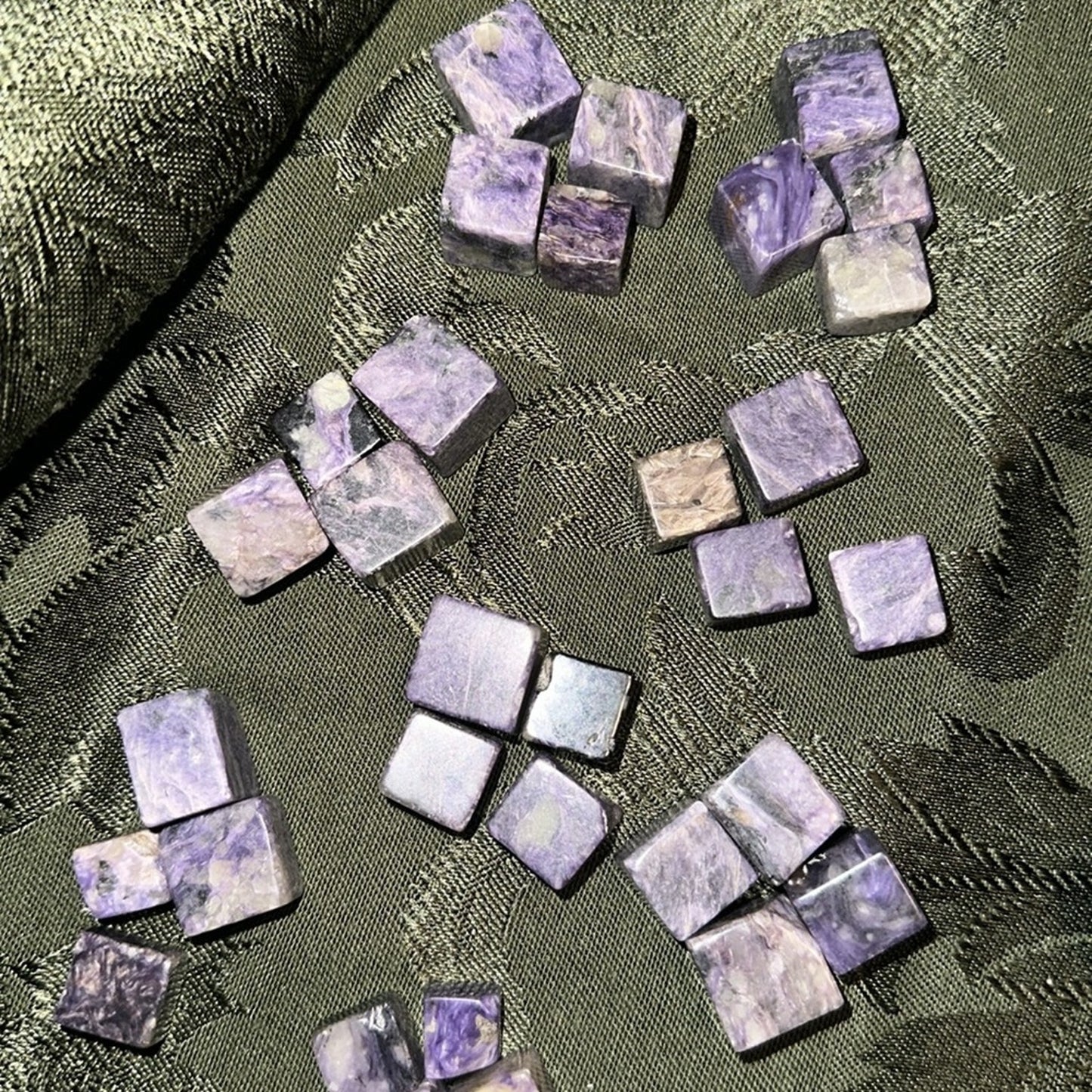 Charoite Cubes - Set of 4/$25