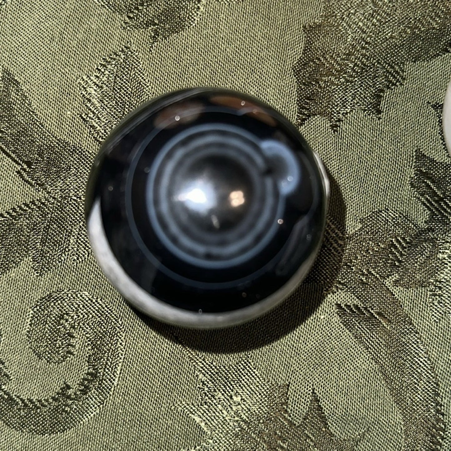 Quartz and Black Onyx/Agate “Figure 8” Sphere 56 MM - BLAGFG8-001