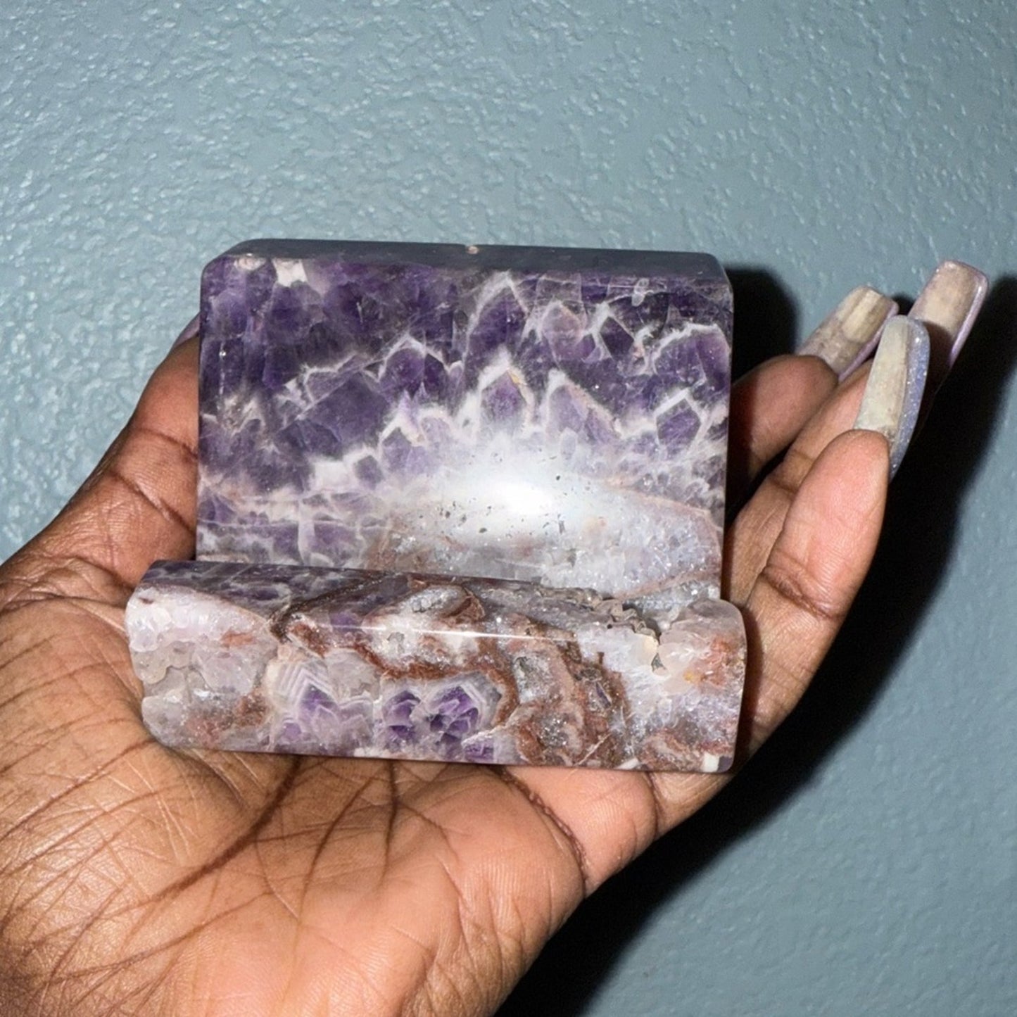 Crystal Phone Stand - Dream Amethyst, Moss Agate, Silver Obsidian-Price for 1