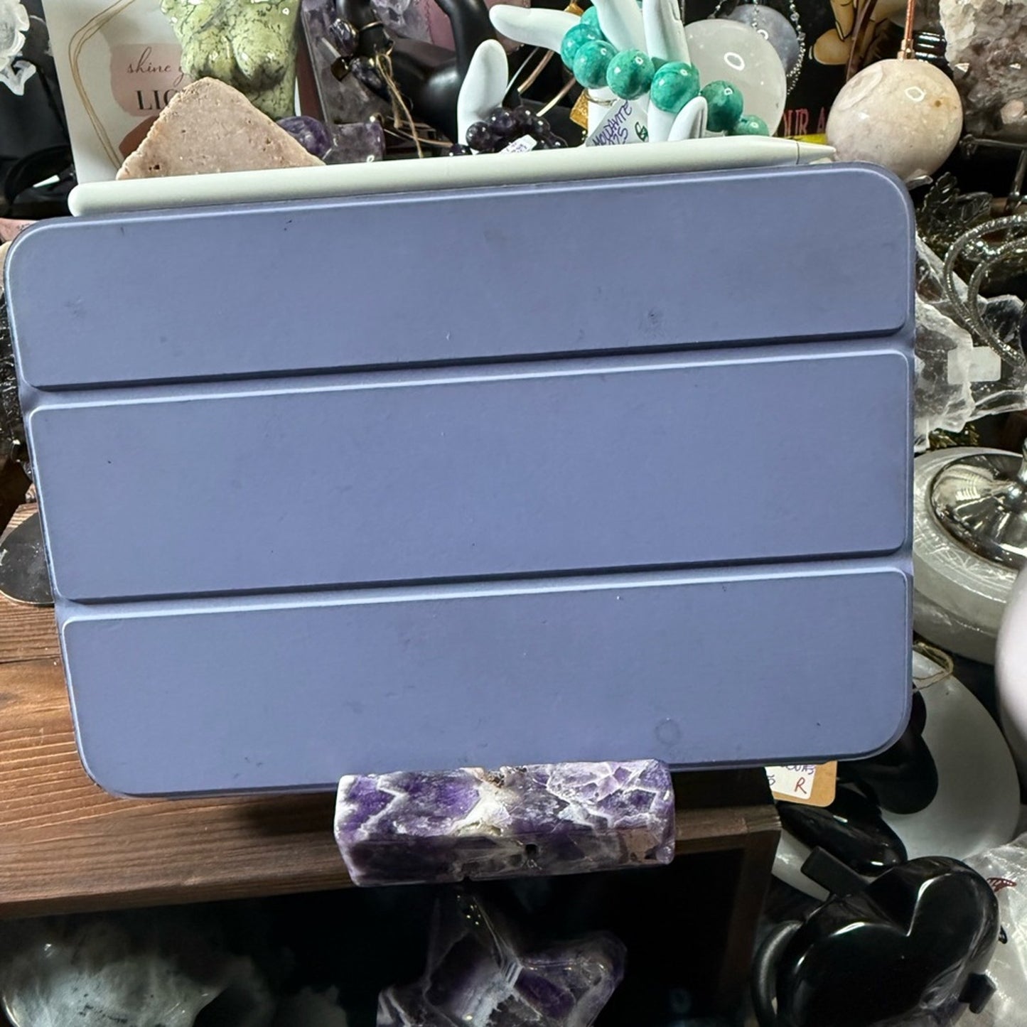 Crystal Phone Stand - Dream Amethyst, Moss Agate, Silver Obsidian-Price for 1