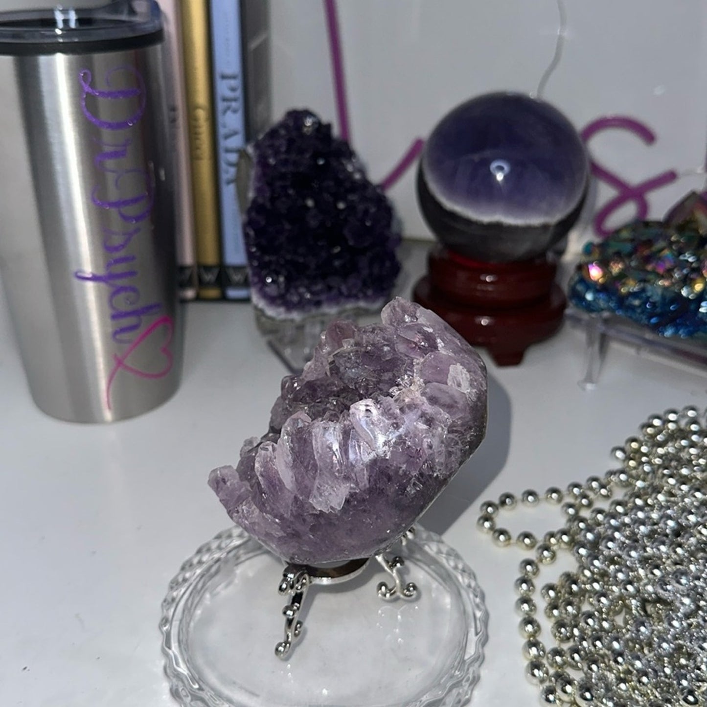 Amethyst Raw Freeform Egg Dinosaur - DRUZYAMYEGG-001 89MM