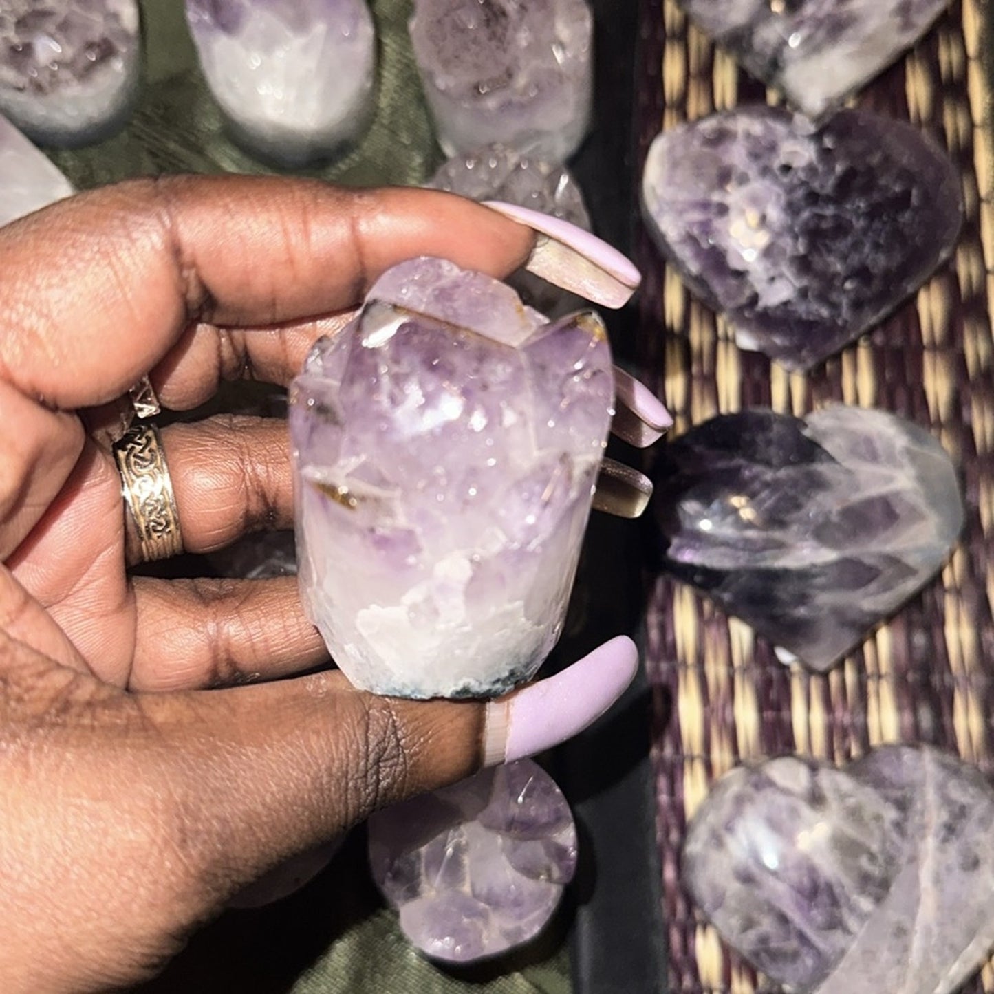Amethyst Point Cores (Cupcake) Columns 1, 2, 3 - Price for 1