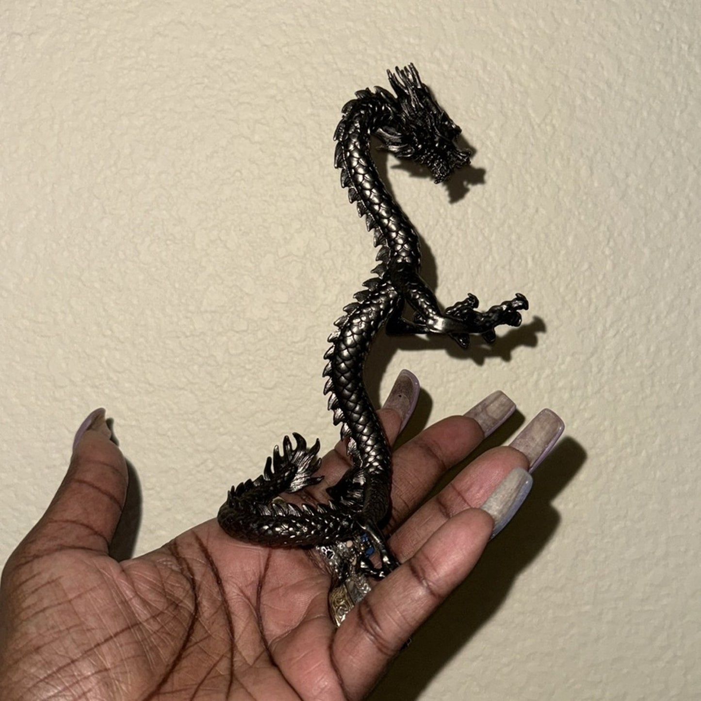Pewter Grey Dragon holder of Crystal Spheres (Not Included - but for sale)๐น๐น