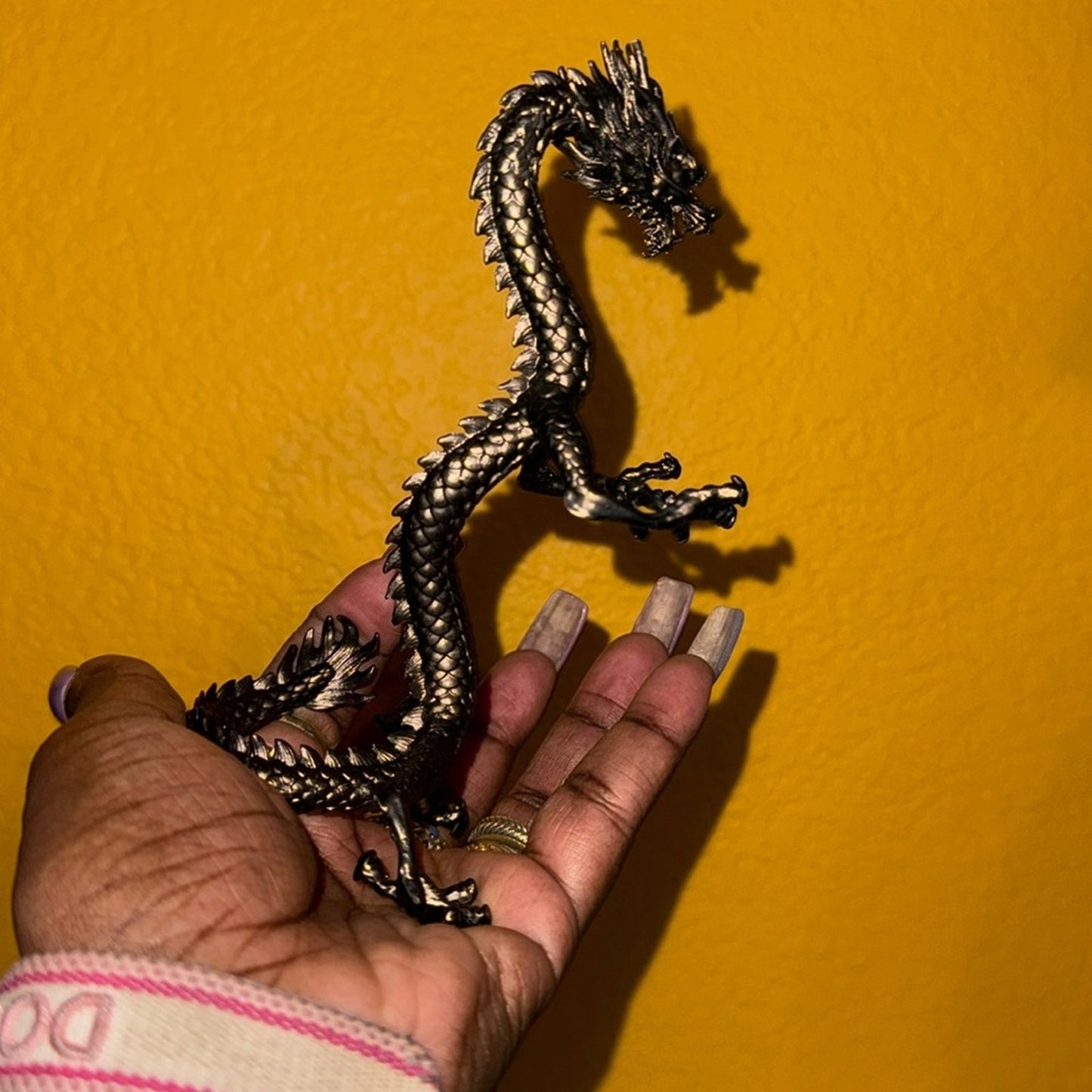 Pewter Grey Dragon holder of Crystal Spheres (Not Included - but for sale)๐น๐น