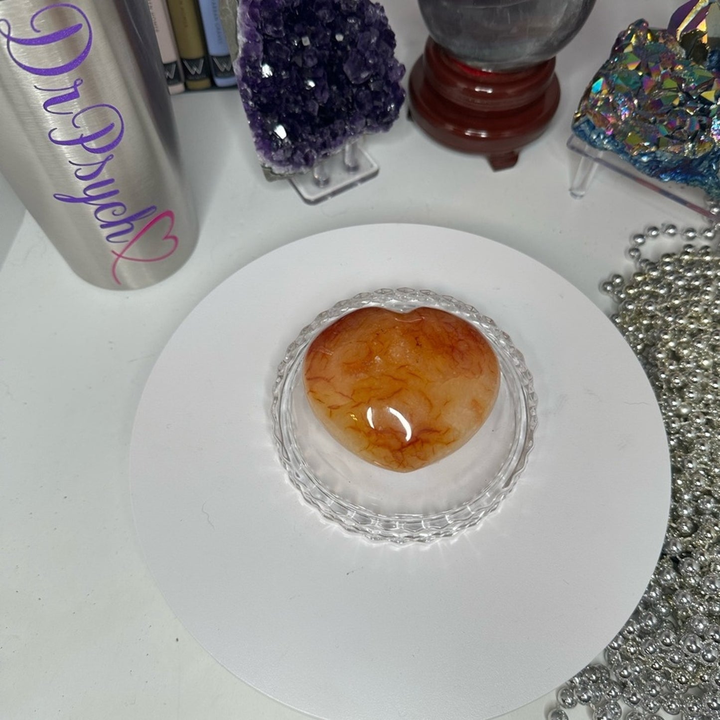 Carnelian Agate Heart Beauty 75MM - CNAGATEHRT-001