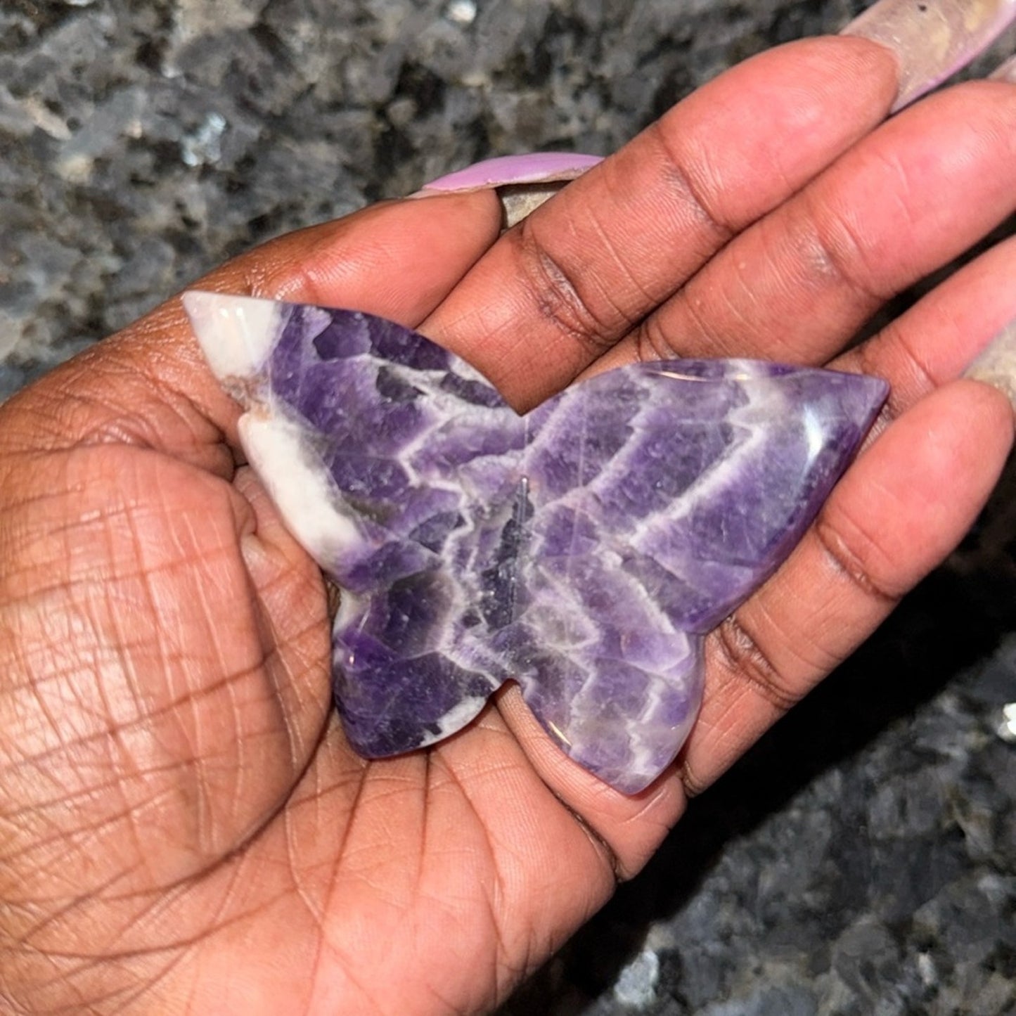 Dream Amethyst Butterfly Set of 3 - Sphere holder π¦