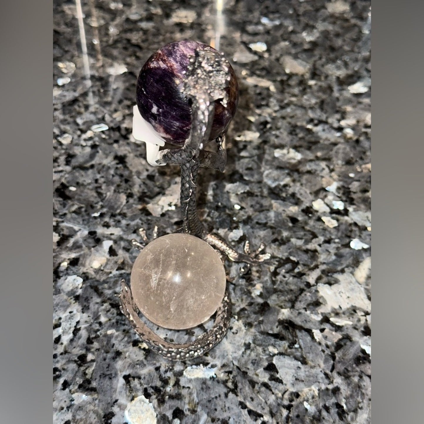 Silver Dragon holder of Crystal Spheres (Not Included - but for sale)🌹🌹