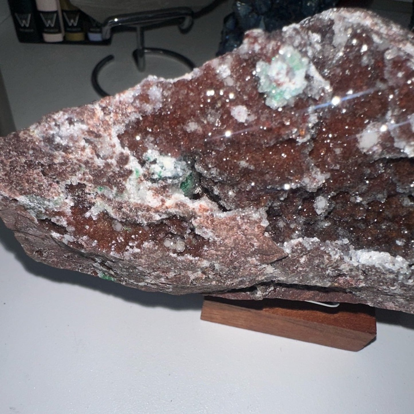 Amethyst Raw “Yam” with Red and Green Quartz inclusions & sugar AMYREDGRNYAM-001