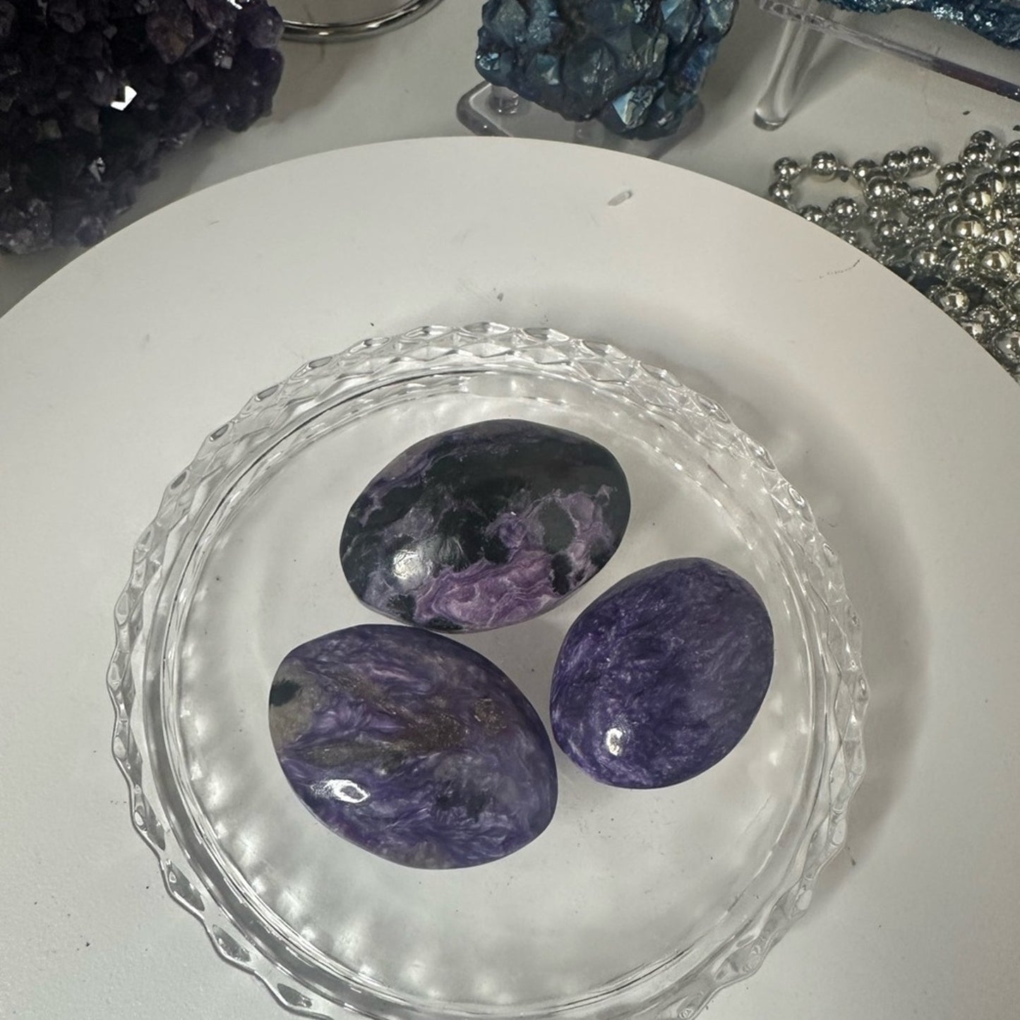 Charoite Cabochon Natural Stone / Palm stone CHARCAB-PICK ONE