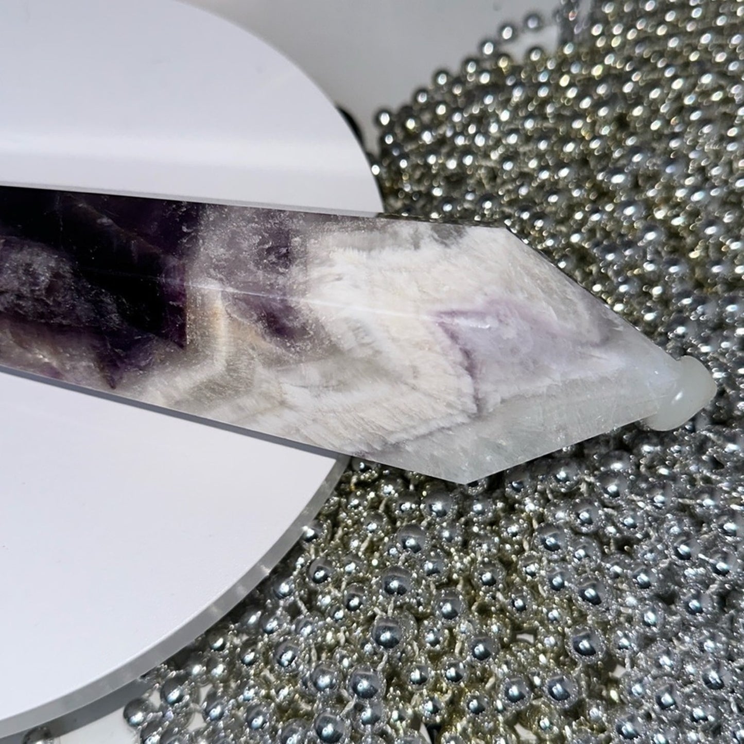 Chevron Amethyst Wand - 13 1/8 inches - CHAMYWND1318-001