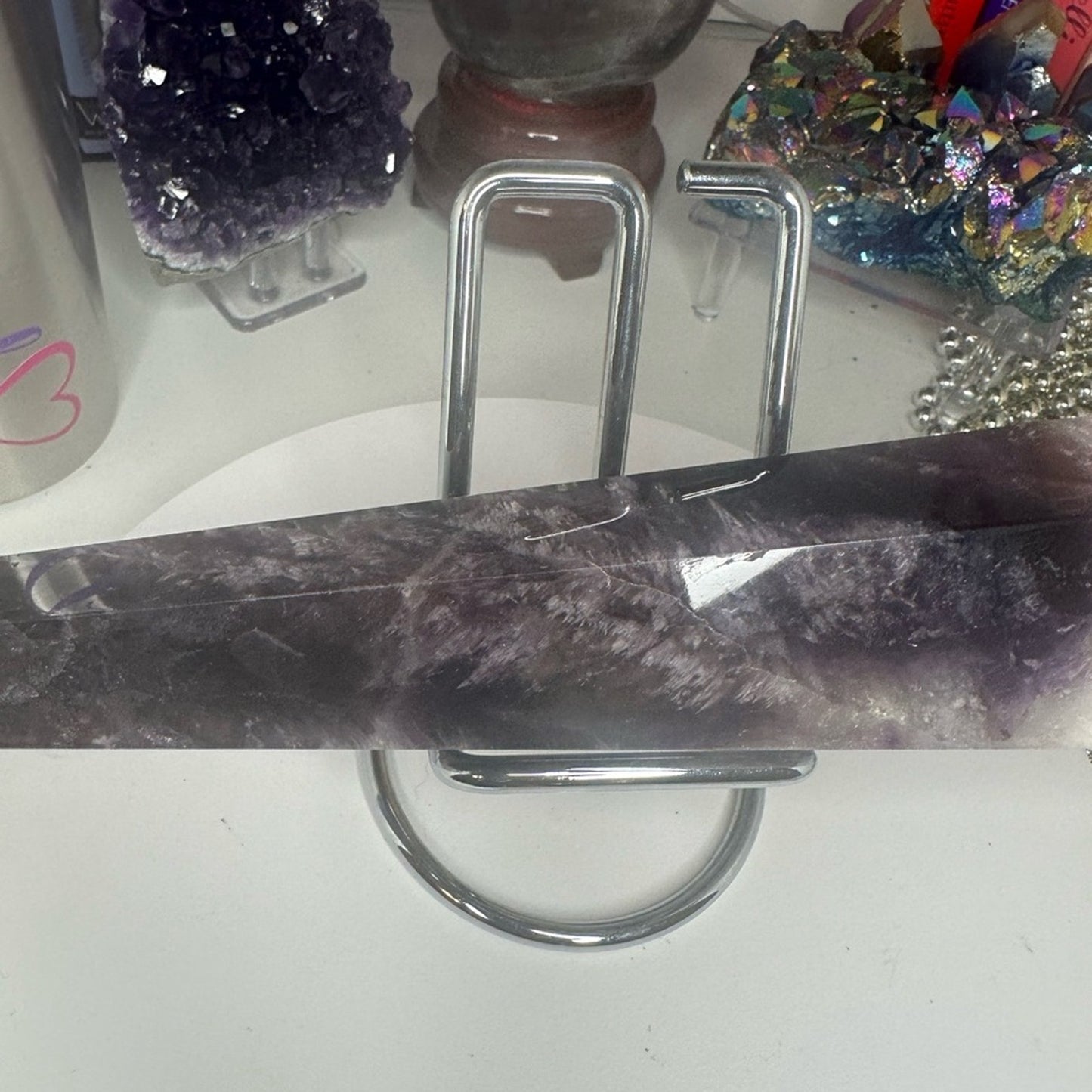 Chevron Amethyst Wand - 13.25 inches - CHAMYWND13.25-001