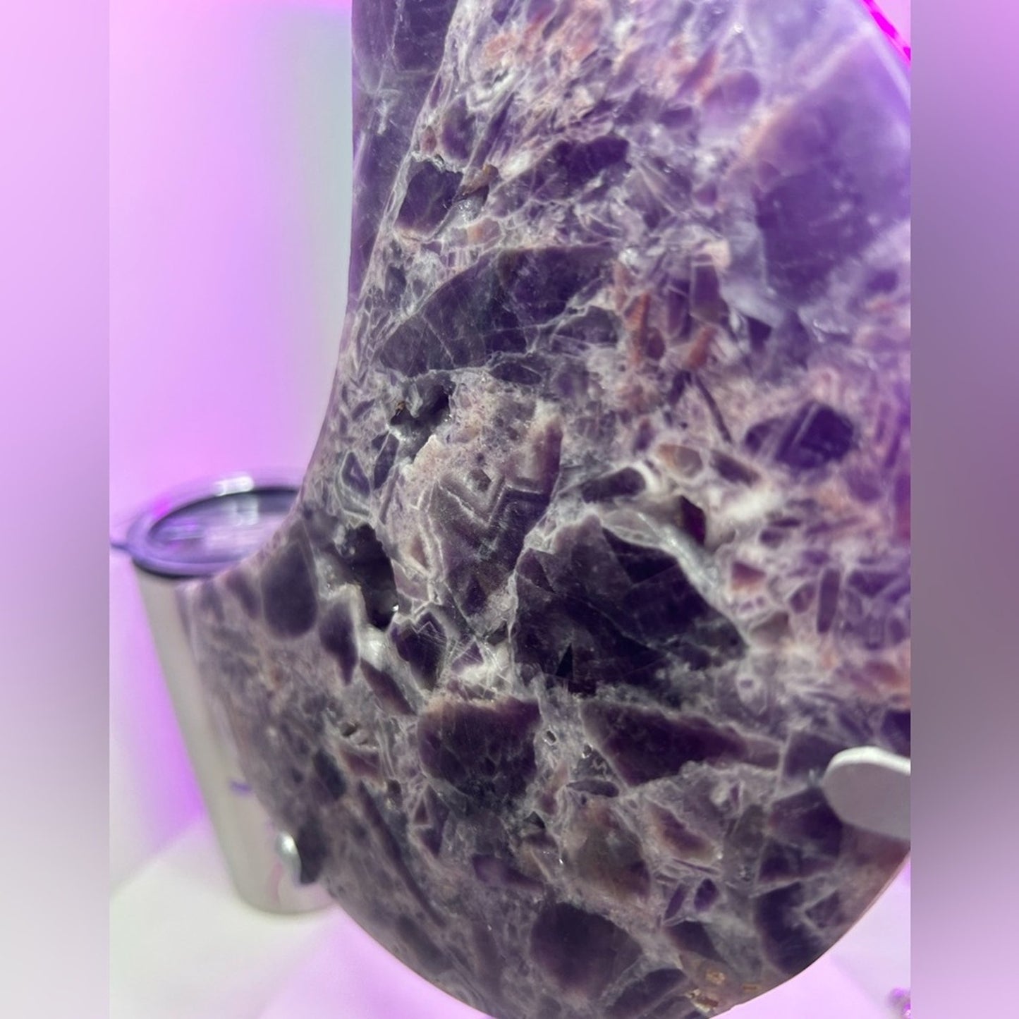 Chevron Dream Amethyst Crescent Moon plate - CHAMYMOON-MED 121.74MM 1092g