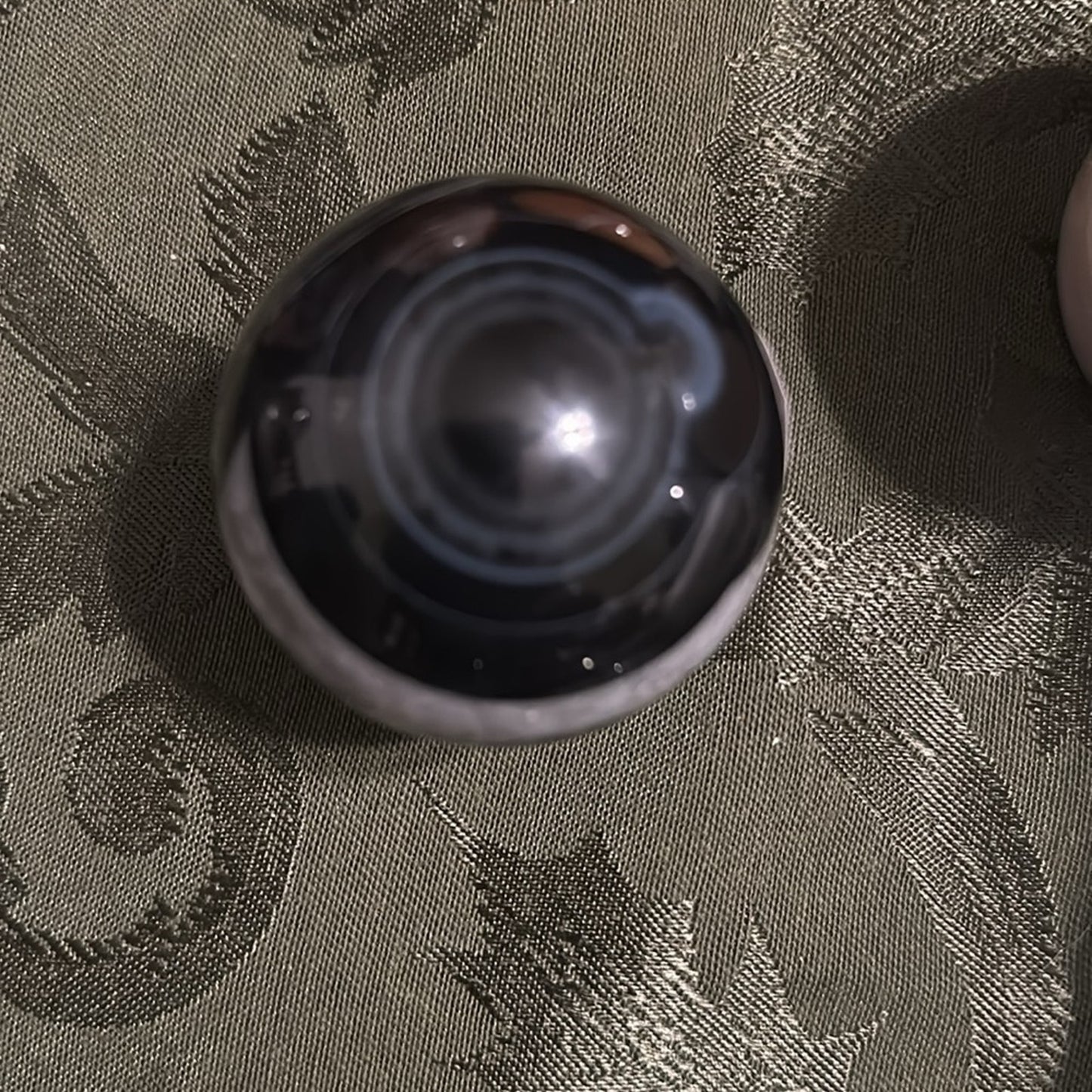 Quartz and Black Onyx/Agate “Figure 8” Sphere 56 MM - BLAGFG8-001