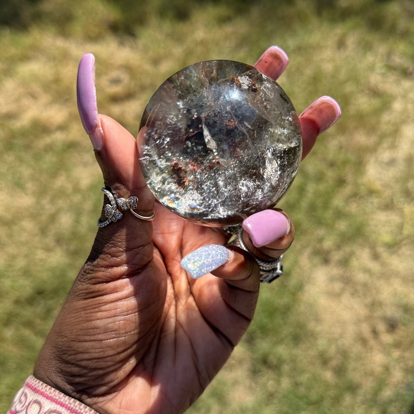 Lodolite (Garden or Phantom Quartz) Crystal Sphere 60.7MM