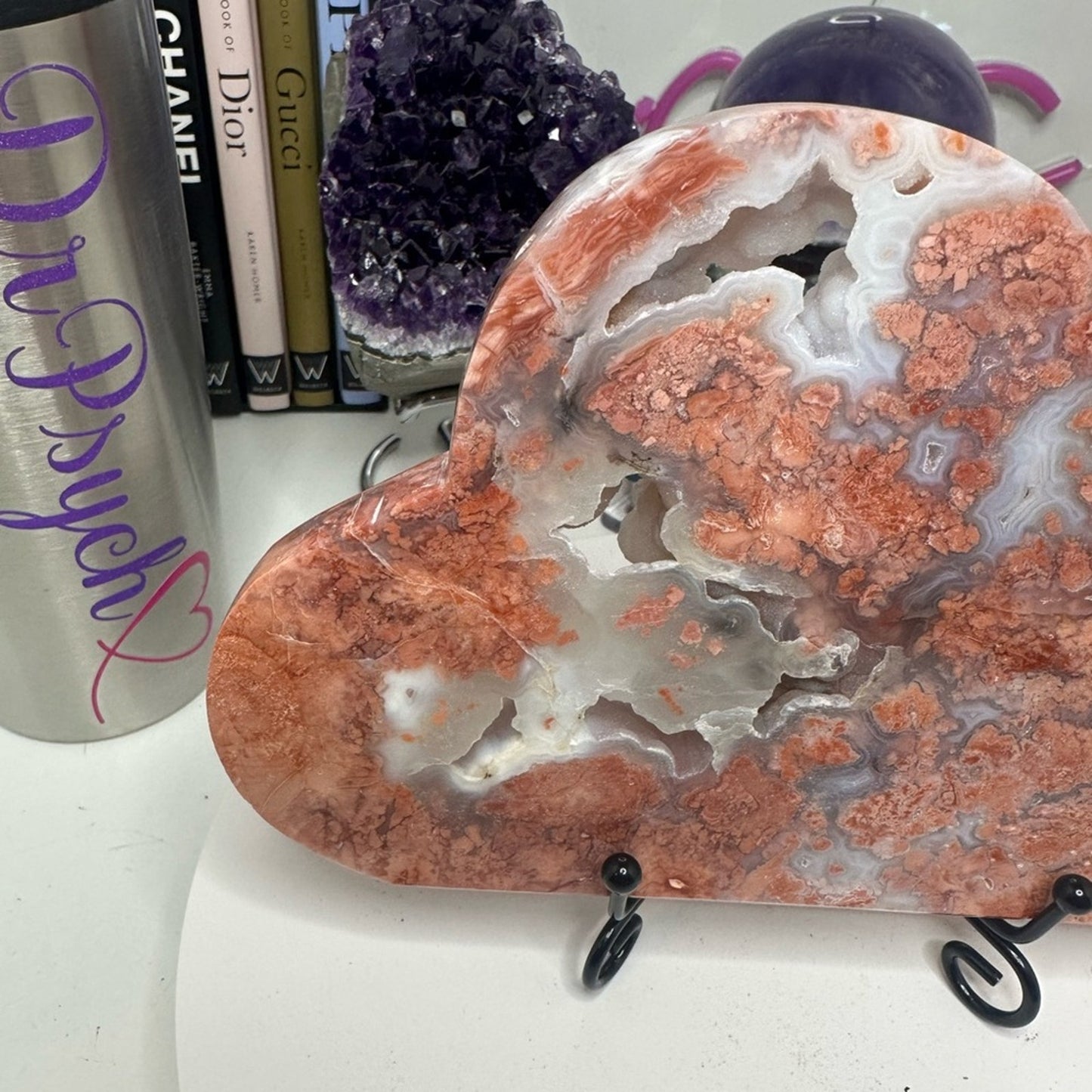 Pink Agate Cloud custom carving Large slab PINKAGATECLOUD-001