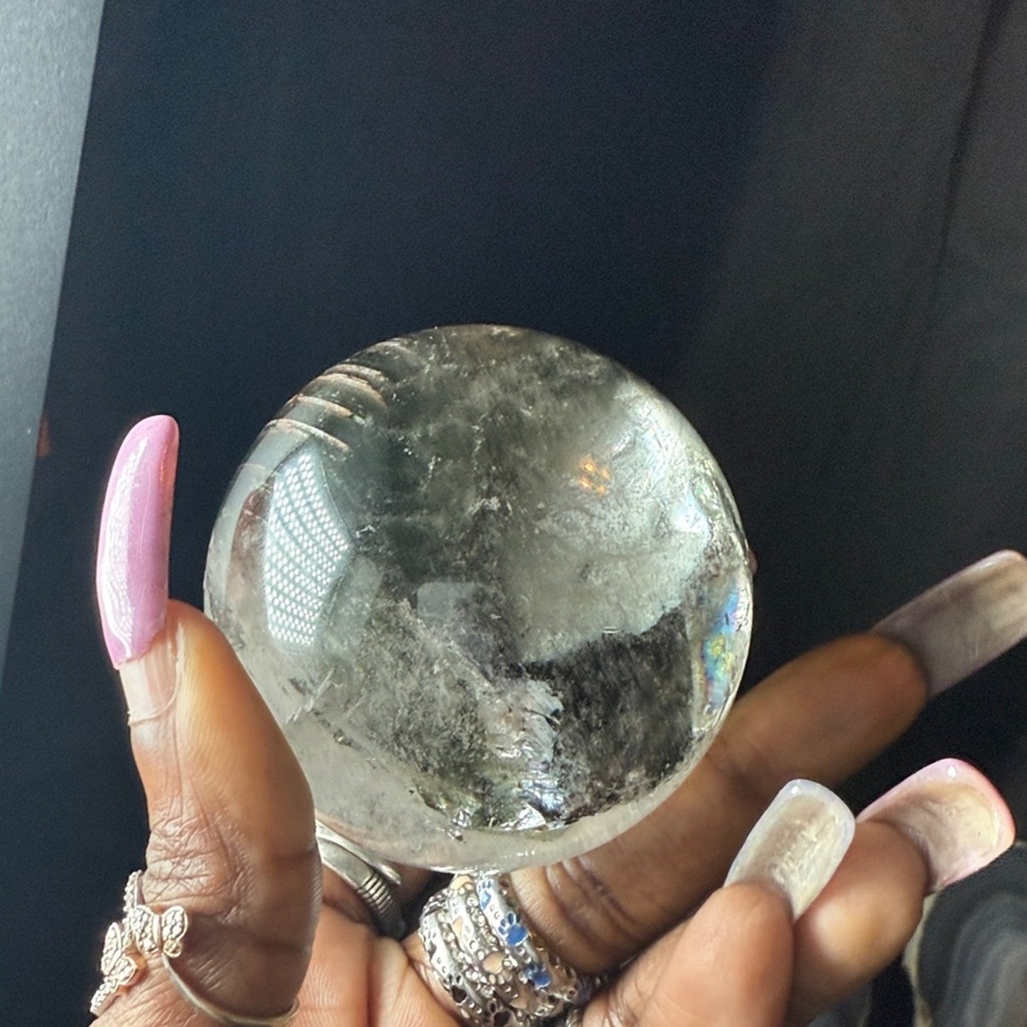 Lodolite (Garden or Phantom Quartz) Crystal Sphere 65.6MM