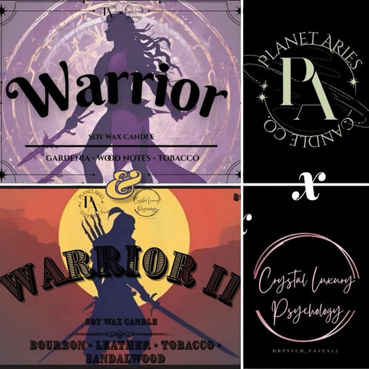 Warrior I & Warrior II Candle Set - Proceeds to Cancer & Mental Health Research