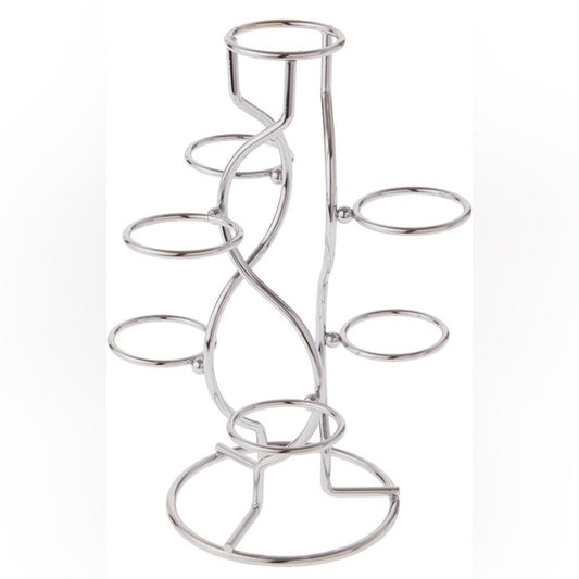 Silver color Multi-Sphere Tower Holder Crystals Rocks Precious Gem Sphere