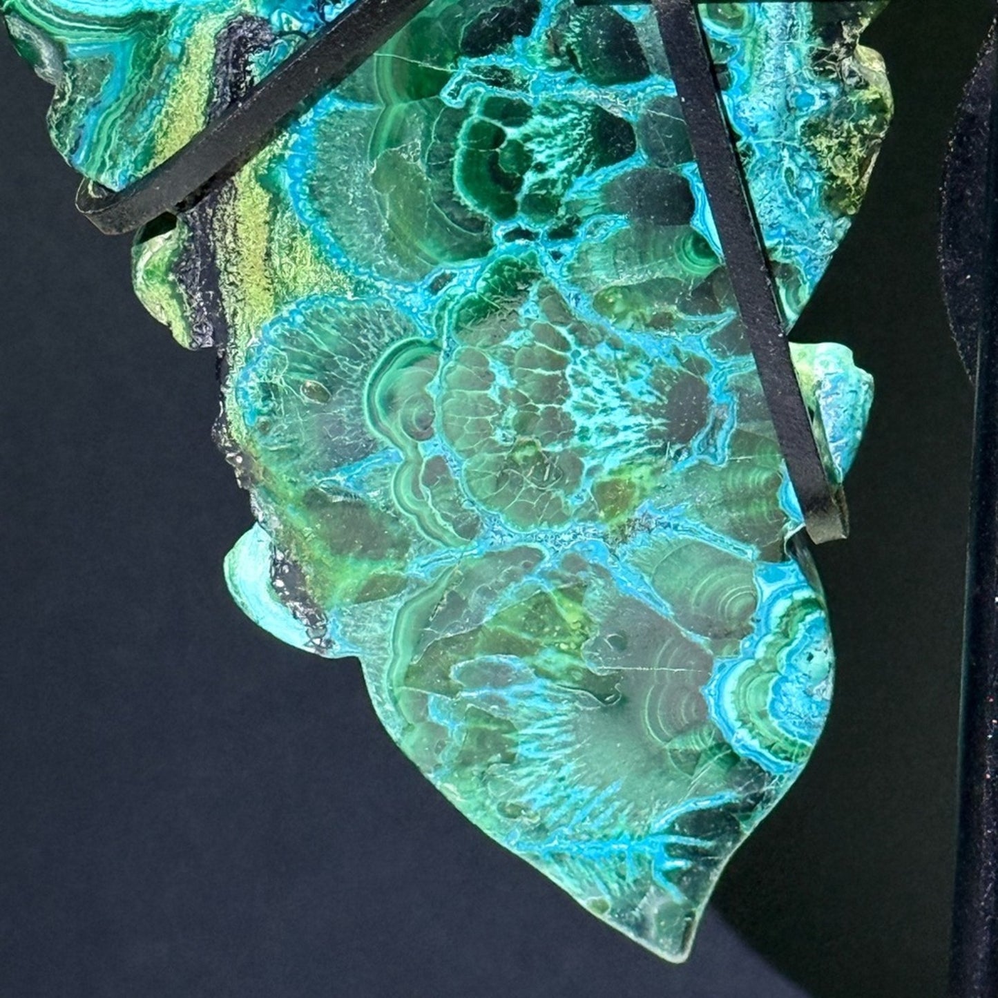 Chrysocolla and Malachite Custom Butterfly and Stand - CHRYSOBTFLY