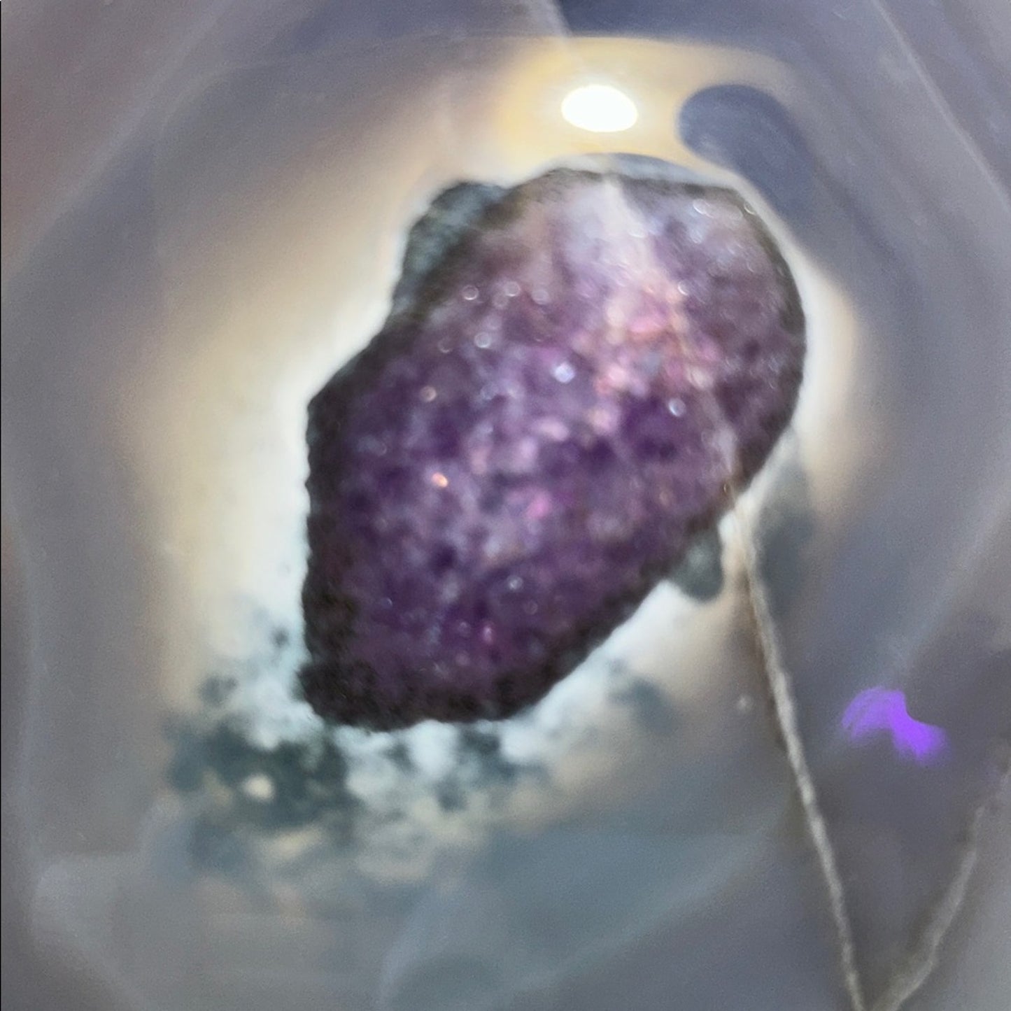 Amethyst, Quartz, & Agate Moon Custom carving AMAGTMOON-SML