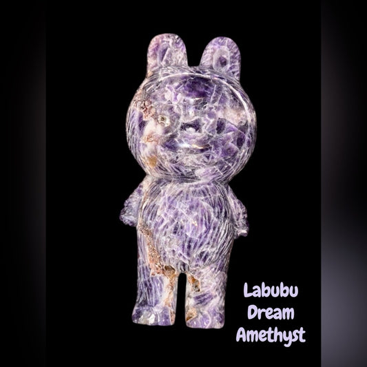 Labubu Crystal Dream Amethyst 7” approximately Crystal Carving A