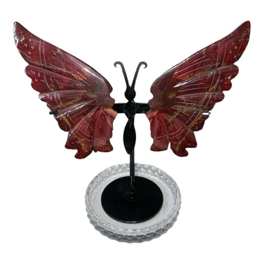 Mookaite custom Butterfly Pink Purple carving #163