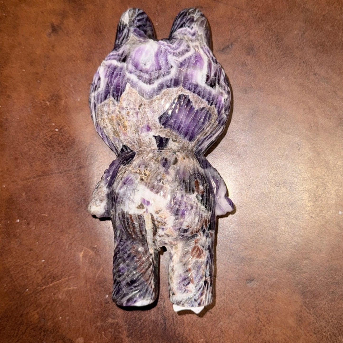 Labubu Crystal Dream Amethyst 6.5” approximately custom carving B