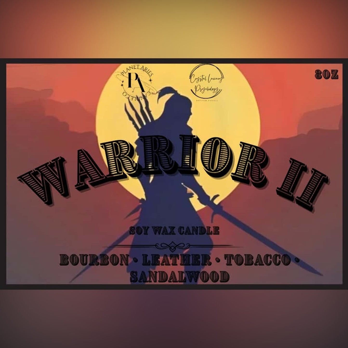 Warrior II Candle - Proceeds donated to Cancer & Men’s Mental Health Research