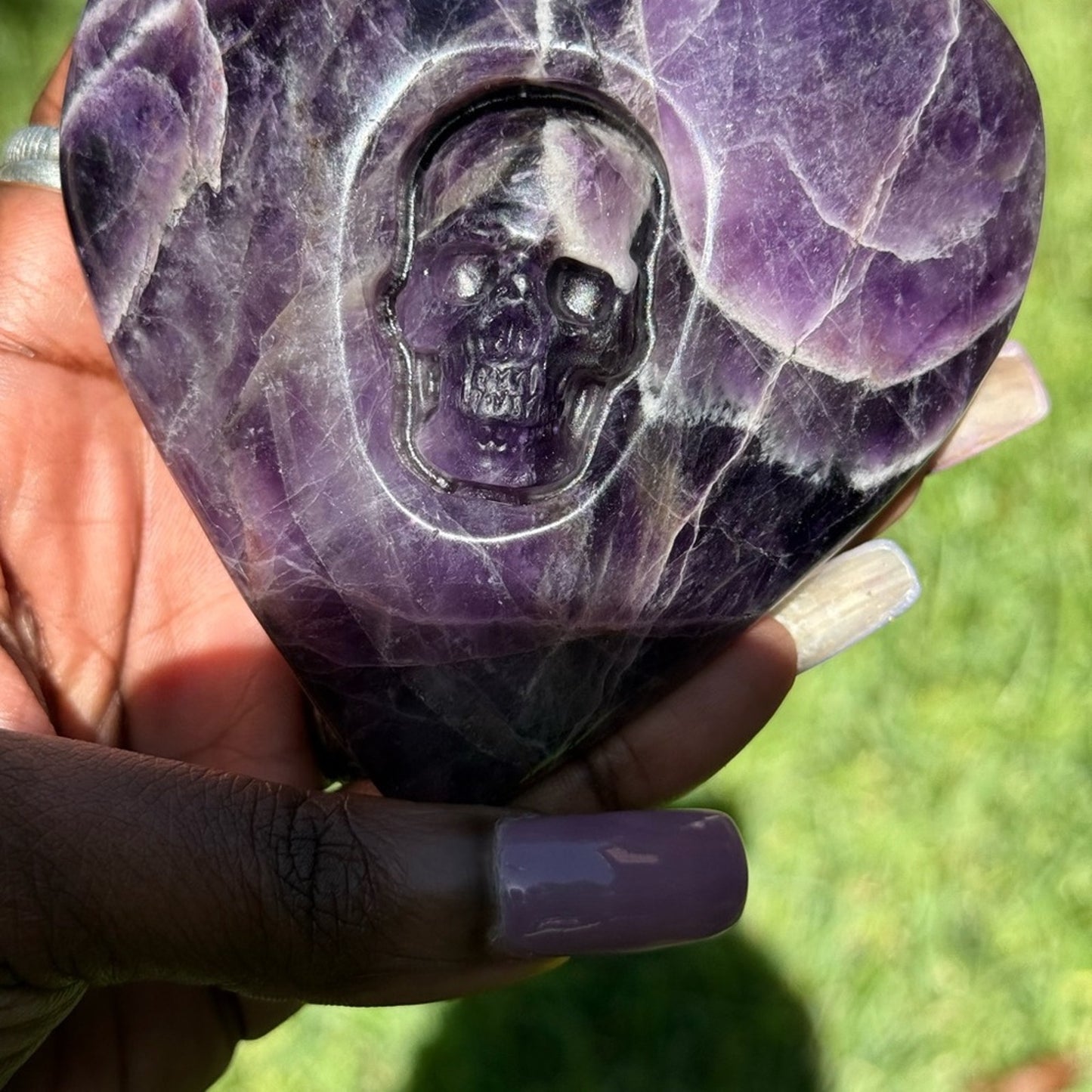 Heart-Shaped Dream Amethyst & Mexican Agate