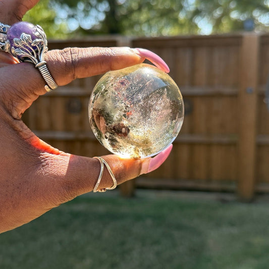Lodolite (Garden or Phantom Quartz) Crystal Sphere 60.7MM
