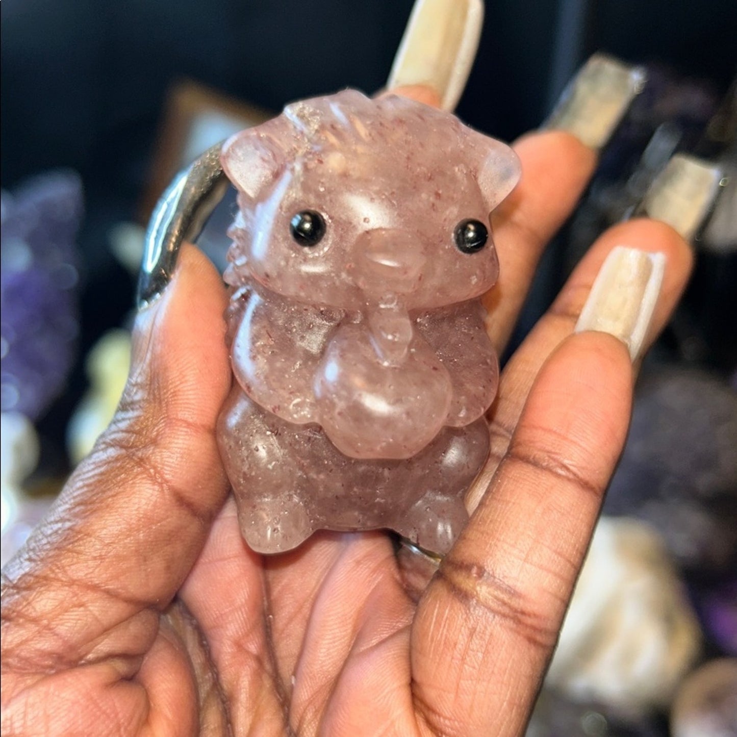 Adorable Hedgehog holding an apple carving - Price for 1