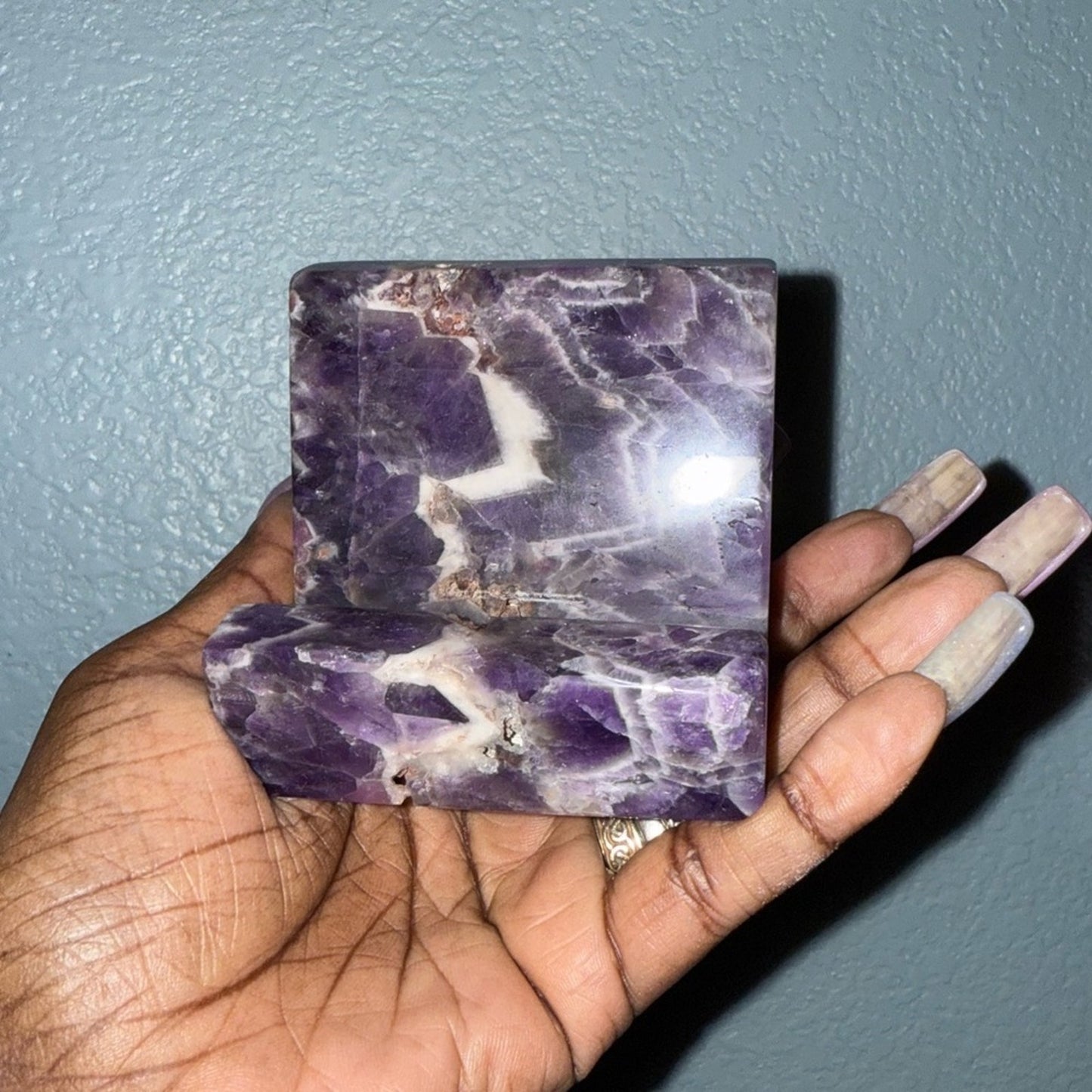 Crystal Phone Stand - Dream Amethyst, Moss Agate, Silver Obsidian-Price for 1