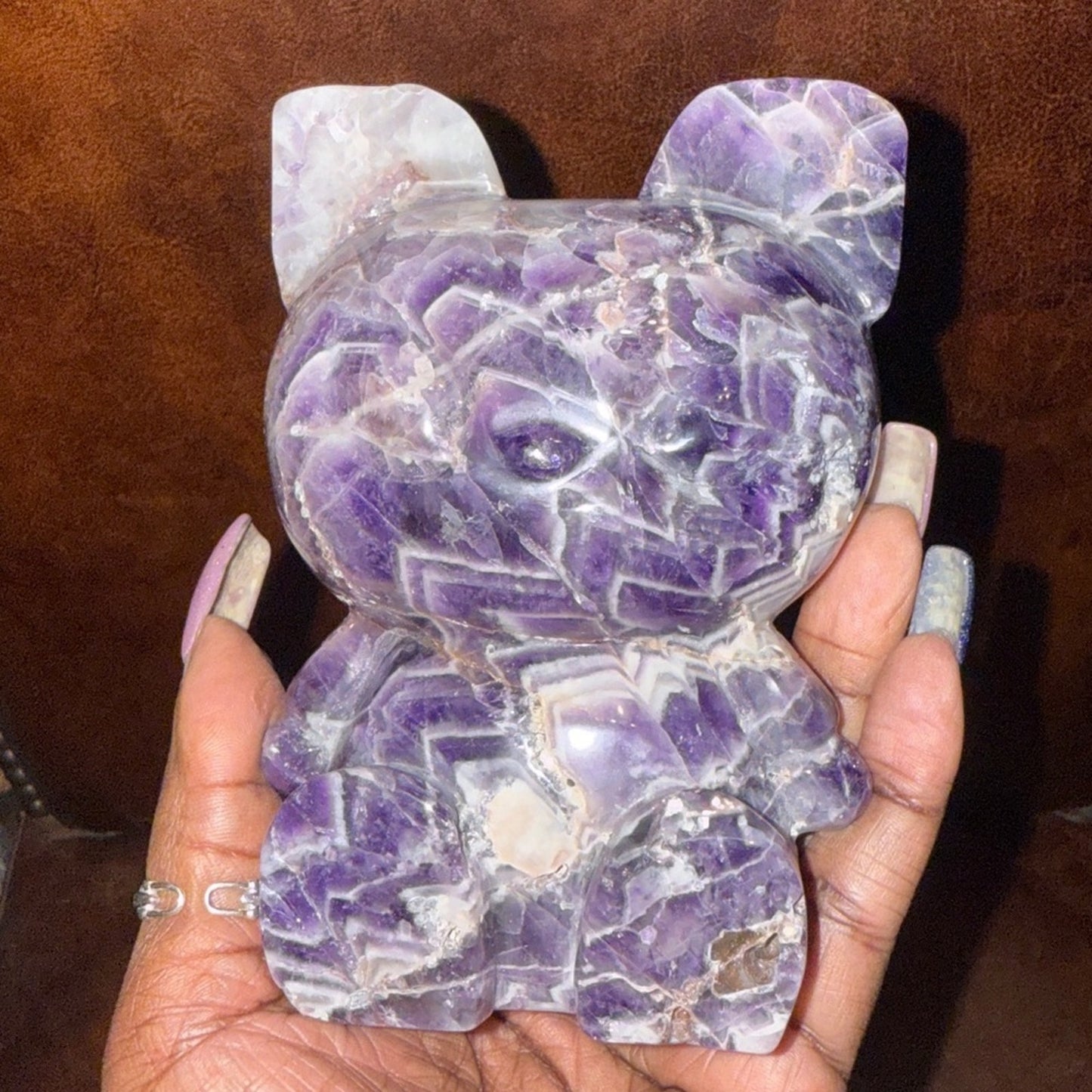 Stitch Crystal Dream Amethyst 5” approximately Custom Carving C