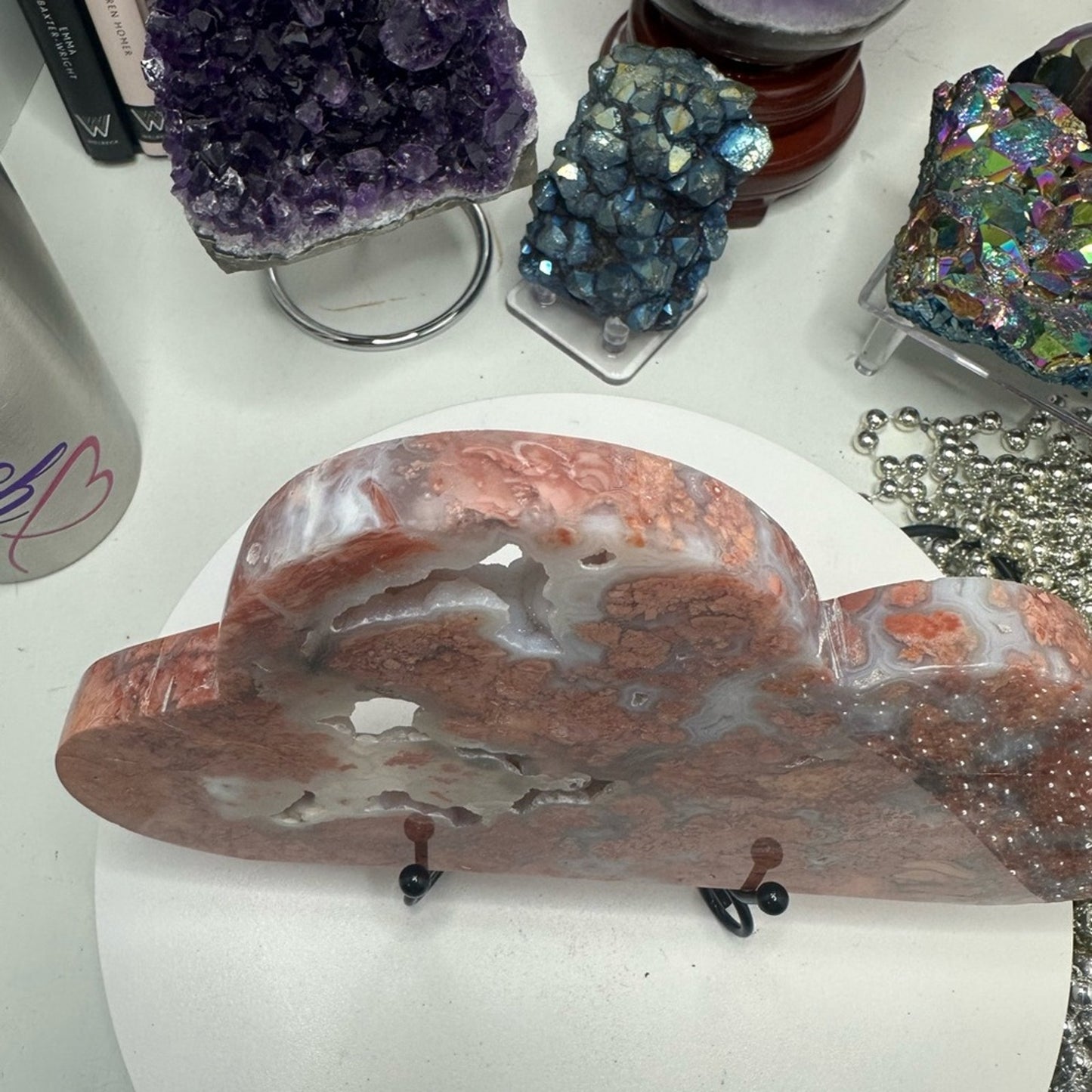 Pink Agate Cloud custom carving Large slab PINKAGATECLOUD-001
