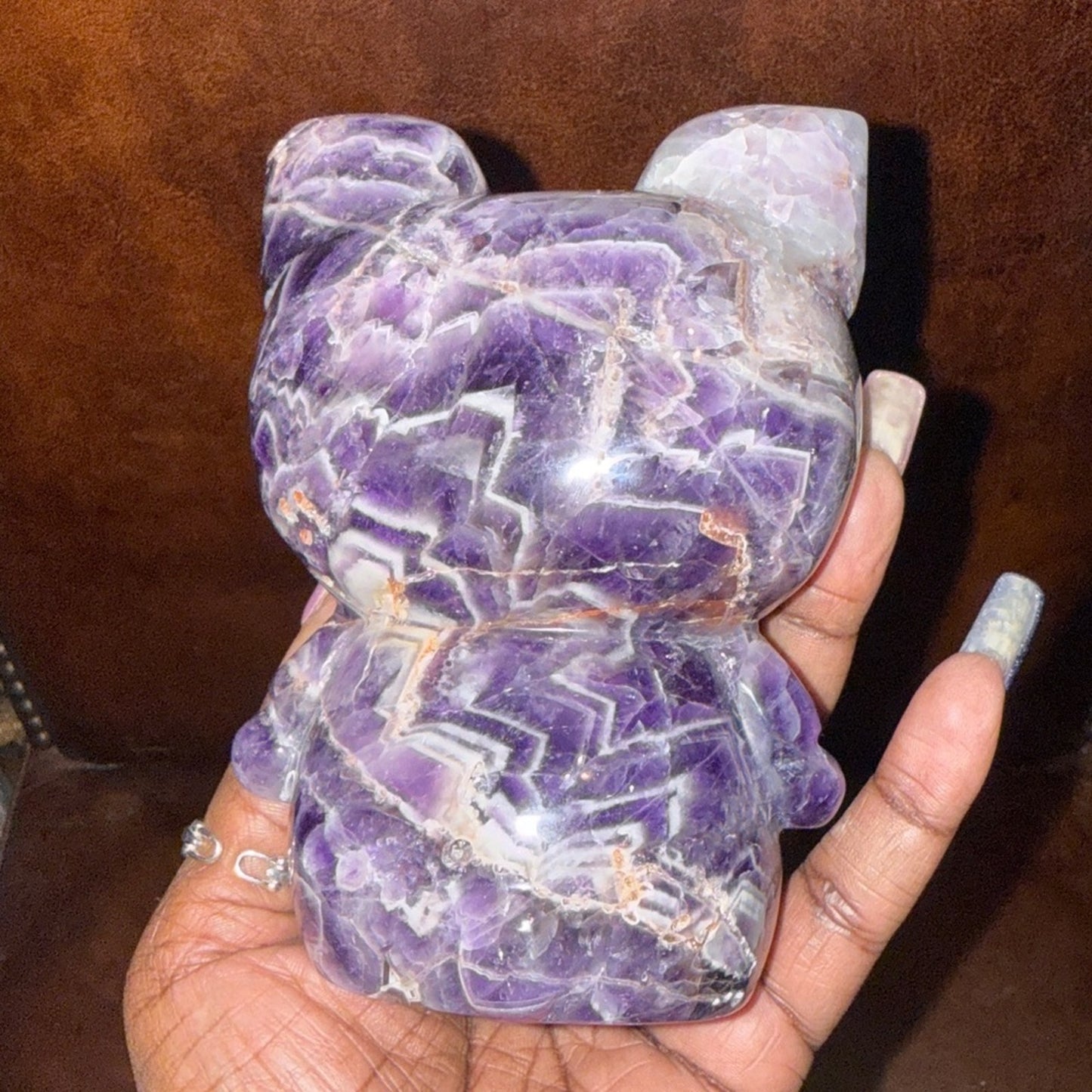 Stitch Crystal Dream Amethyst 5” approximately Custom Carving C